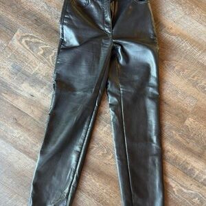 Wilfred Black Leather Pants